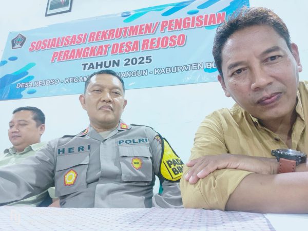 SOSIALISASI DAN PEMBENTUKAN PANITIA PENJARINGAN DAN PENYARINGAN PERANGKAT DESA REJOSO TAHUN 2025